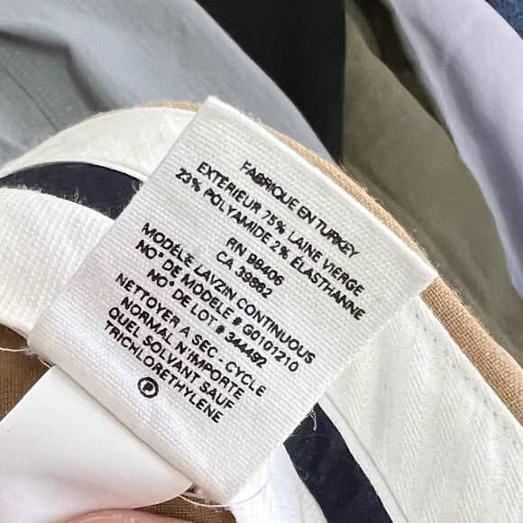 Theory Beige Lavzin Continuous Wool-Blend Pants - Picture 11 of 11